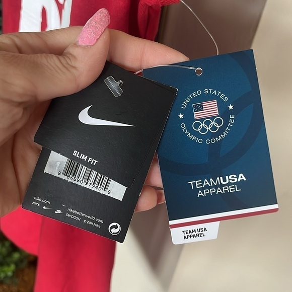 Brand New Nike Team USA Just Do It Red Racerback Tank Top Olympics Slim Fit - Picture 7 of 14